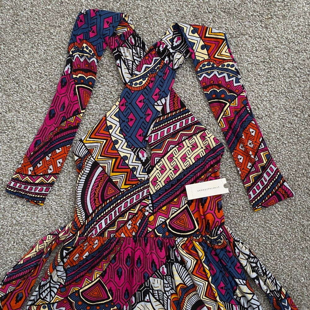 NWT Anthropologie Maeve Cynthia Halter Maxi Dress Size XXS - Picture 4 of 6